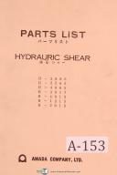 Amada-Amada Parts List Model H- Hydraulic Shear English-Japanese Manual-H-1213-H-2013-H-2565-H-3013-H-3065-H-4013-H-4065-01
